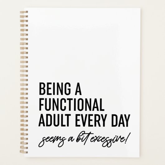 Elke dag een functioneel volwassene zijn planner (Voorkant)