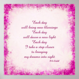 "Elke dag" gedicht poster