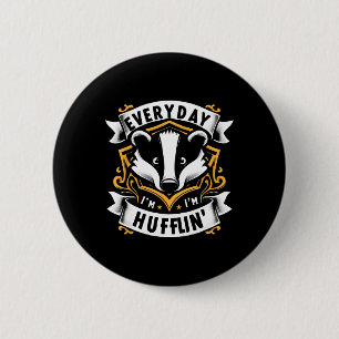 Elke dag huffling huffle Schattigee Honey Badger A Ronde Button 5,7 Cm