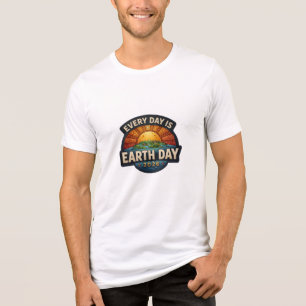 Elke Dag is Aardedag 2026 Eco Badge Ontwerp Tri-Blend Shirt