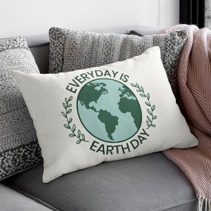 Elke Dag Is Aardedag - Vintage Groene Aarde Liefhe Accent Kussen
