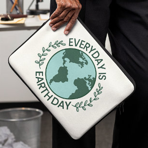 Elke Dag Is Aardedag - Vintage Groene Aarde Liefhe Laptop Sleeve