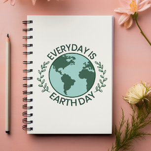 Elke Dag Is Aardedag - Vintage Groene Aarde Liefhe Notitieboek