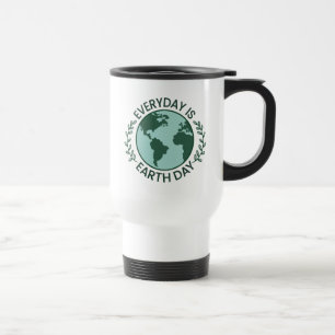 Elke Dag Is Aardedag - Vintage Groene Aarde Liefhe Reisbeker