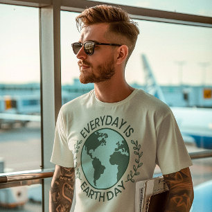 Elke Dag Is Aardedag - Vintage Groene Aarde Liefhe T-shirt