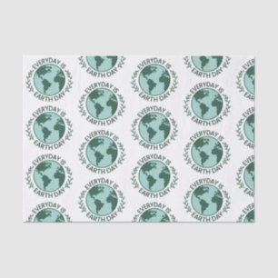 Elke Dag Is Aardedag - Vintage Groene Aarde Liefhe Tissuepapier