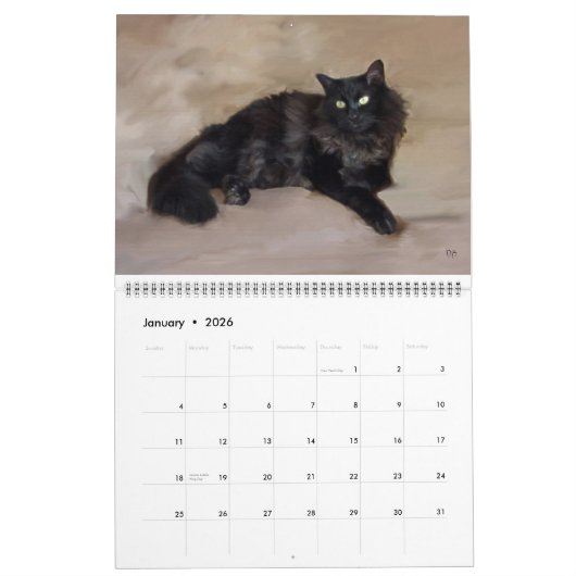 Elke dag is de agenda van de Caturday Kalender (Jan 2026)