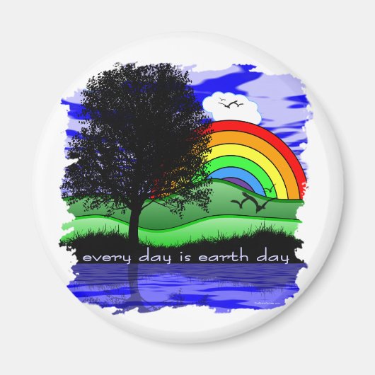 Elke dag is de Dag van de Aarde Magneet (Voorkant)