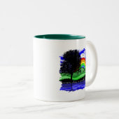 Elke dag is de Dag van de Aarde Tweekleurige Koffiemok (Voorkant rechts)