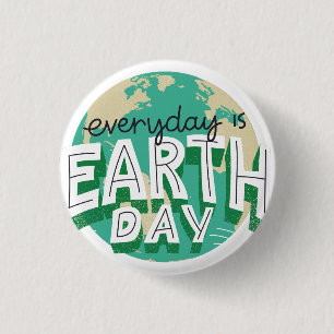 Elke dag is de Natuur van de planeet op aarde Ronde Button 3,2 Cm