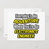 Elke dag is een avontuur .. Elektronica Engineer Briefkaart (Voorkant / Achterkant)