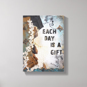 Elke dag is een cadeau  Afdrukken Canvas
