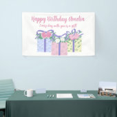 Elke dag is een cadeau verjaardagsbanner spandoek (Beurs)