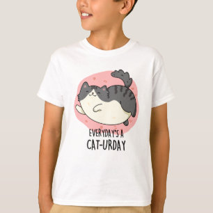 Elke dag is een Cat-urday grappige kat woordspelin T-shirt