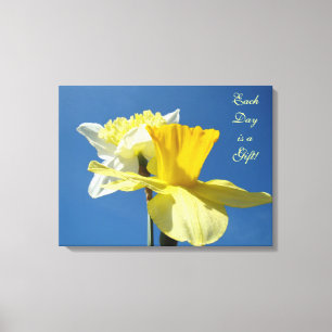 Elke dag is een geschenk! Lente canvas kunst Narci