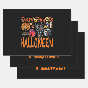 Elke dag is een halloween inpakpapier vel