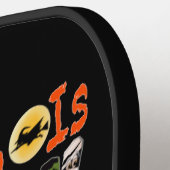 Elke dag is een halloween pickleball paddle (Links Detail)