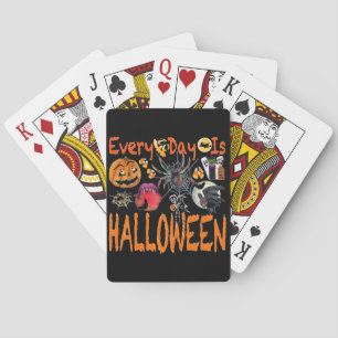 Elke dag is een halloween pokerkaarten