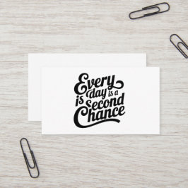 Elke dag is een kans visitekaartje