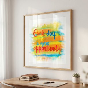 Elke dag is een nieuw citaat van het Manuscript va Poster