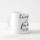 Elke dag is een nieuwe start koffiemok (Voorkant links)