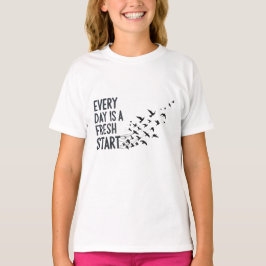 Elke Dag Is Een Nieuwe Start Wandklok T-shirt