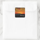 Elke dag is een zegen vierkante sticker (Tas)