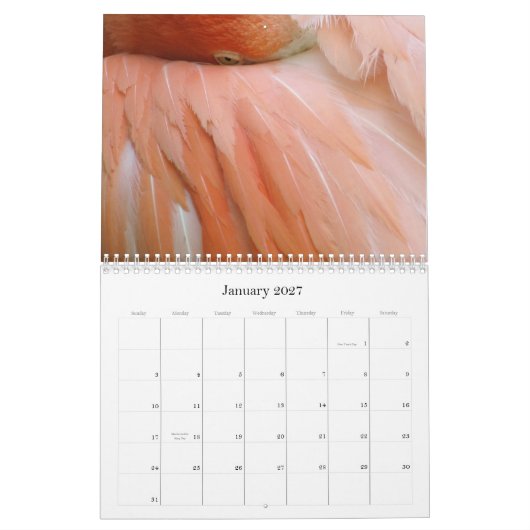 "Elke dag is Flamingo Vrijdag" kalender (Jan 2027)