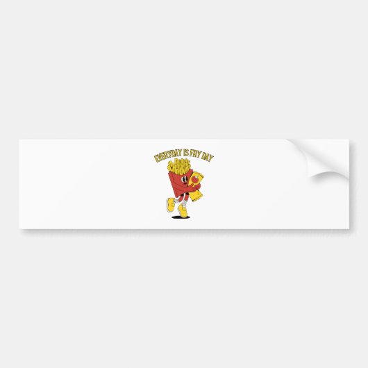 Elke Dag Is Fry Dag Bumpersticker (Voorkant)