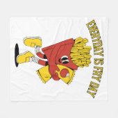 Elke dag is Fry Day Fleece Deken (Voorkant (Horizontaal))