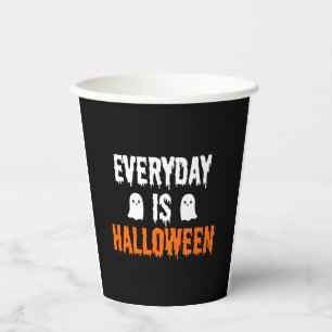 Elke dag is halloween papieren bekers