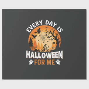 Elke Dag Is Halloween Vintage T-Shirt Ontwerp Cadeaupapier