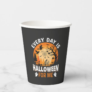 Elke Dag Is Halloween Vintage T Shirt Ontwerp Papieren Bekers