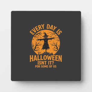 Elke Dag Is Halloween Vogeverschrikker Heks Ontwer Fotoplaat