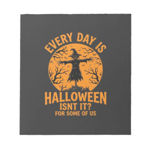 Elke Dag Is Halloween Vogeverschrikker Heks Ontwer Notitieblok