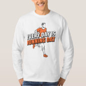 Elke dag is hardloopdag - Shirten Sinaasappel met  T-shirt (Voorkant)