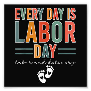 Elke dag is het Labor Day T-shirt arbeid en leveri Foto Afdruk
