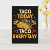 Elke dag is het Taco Day Taco dinsdag Cinco de May Kaart (Gele Bloem)
