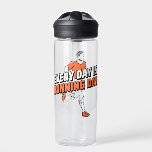 Elke dag is het weer een dag hardlopen – CamelBack Waterfles (Voorkant)