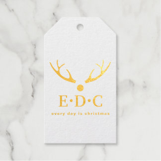 Elke Dag is Kerstfolie Gestempeld Cadeaulabels