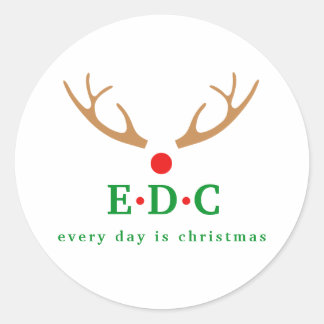 Elke dag is Kerstmis Ronde Sticker