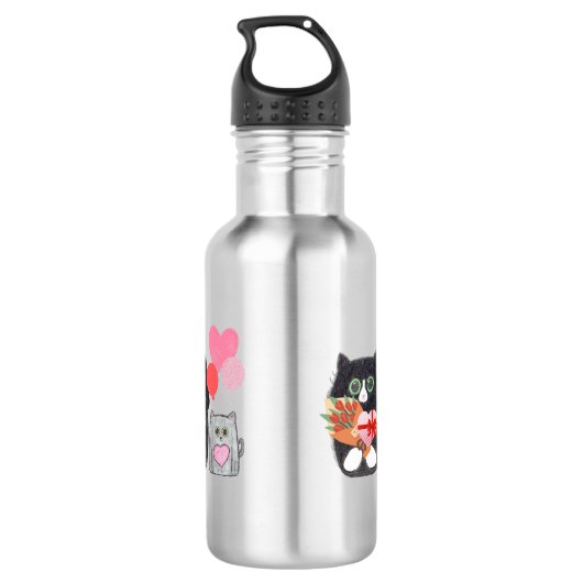 Elke dag is Meowmy's Dag Waterfles (Achterkant)