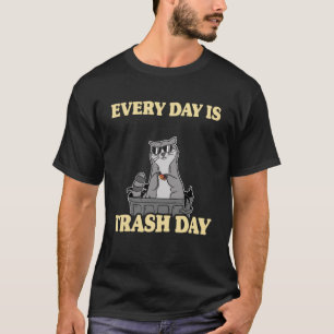 Elke dag is vuilnisdag vuilnisbak wasbeer pullove t-shirt