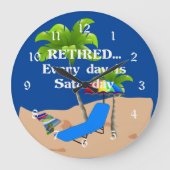 Elke dag is zaterdag. grote klok (Voorkant)