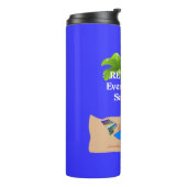 Elke dag is zaterdag. thermosbeker (Gedraaid links)