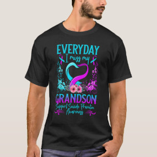 Elke dag juf ik mijn kleinzoon Suicide Prevention  T-shirt