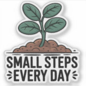 Elke dag kleine stappen sticker (Voorkant)