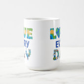 Elke dag liefde op aarde koffiemok (Center)