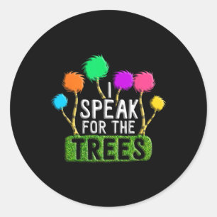 Elke dag maken bomen de aarde groen ronde sticker
