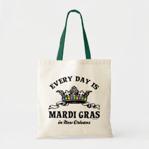 Elke dag Mardi Gras in New Orleans Tote Bag